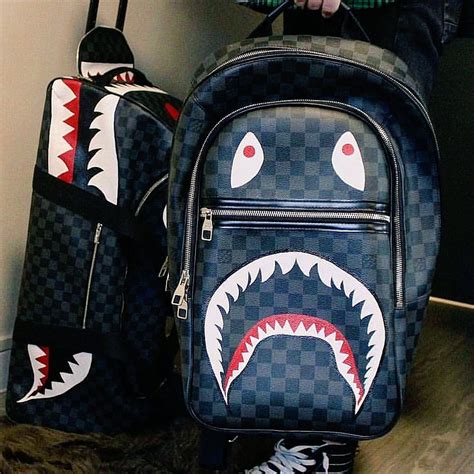 sprayground backpack lv|sprayground shark backpack louis vuitton.